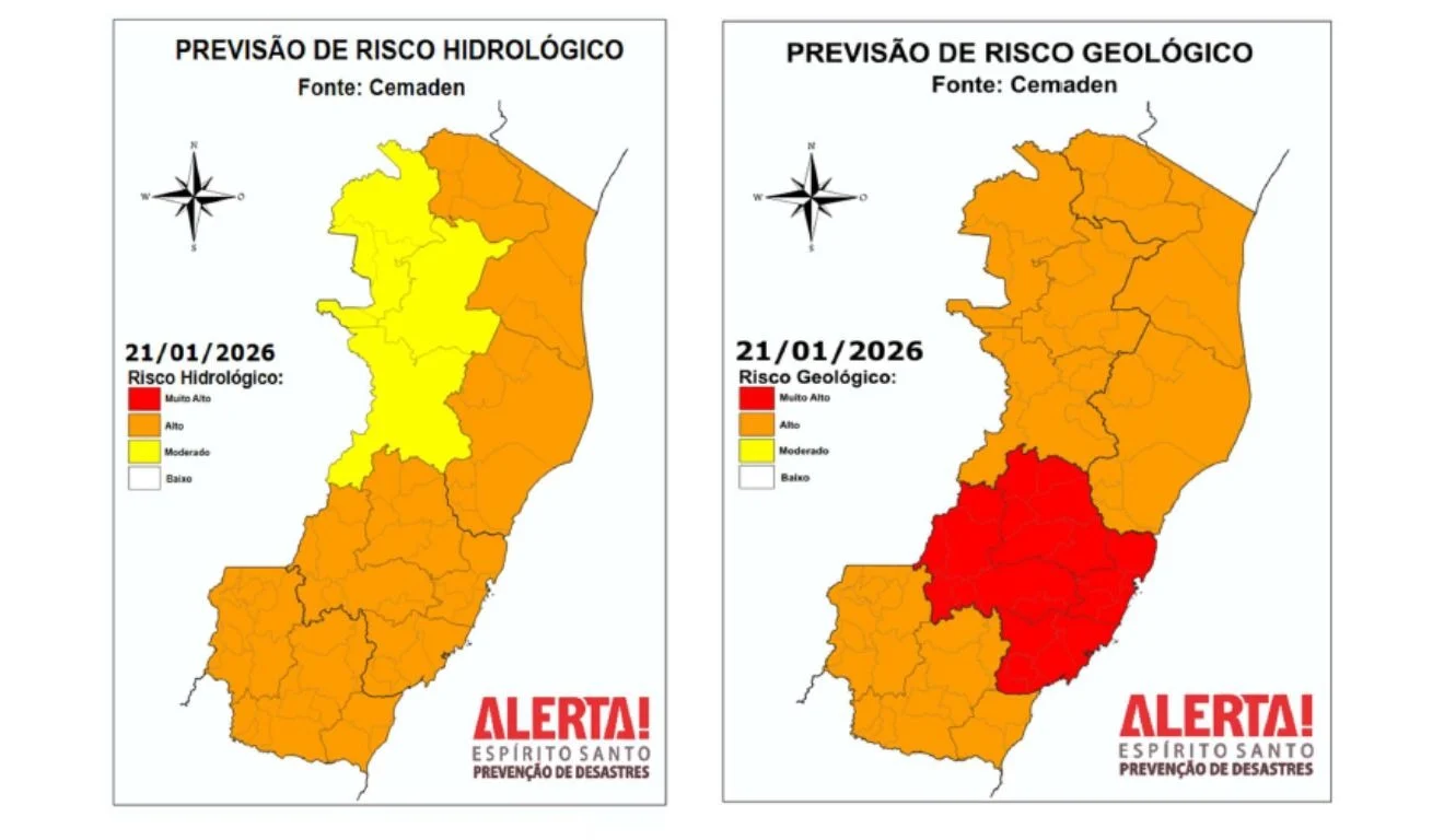 Com rios em elevação, Espírito Santo reforça monitoramento diante de previsão de mais chuvas